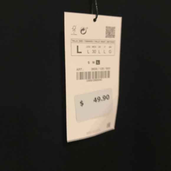 Black Long Sleeve Zara Silver Studded Knit Sweater with Puff Sleeves - Picture 4 of 5